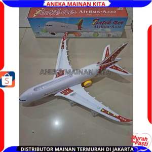 Mainan Pesawat Garuda Indonesia 32cm Lampu Led dan Musik