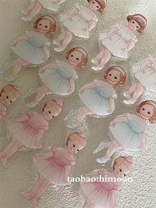 Cute Ballet Girl Acrylic Transparent Phone Case Support for  14/15ProMax Himoonins Ins Style Minimalist Protection Cover