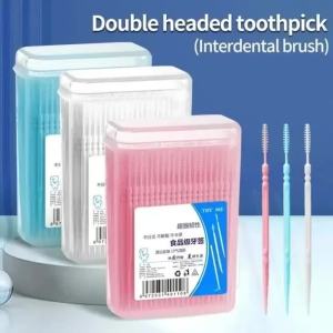Portable Ultra-fine Toothpicks Disposable Family Box Double-head High-end Personalized Creative Fruit Sticks Health Tools