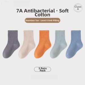Pure Cotton Anti-Pilling Antibacterial Socks 7A Grade