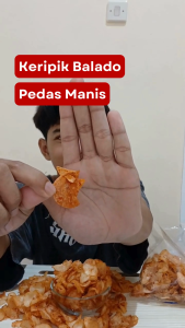 KERIPIK SINGKONG BALADO PADANG MANIS PEDAS ENAK RENYAH DAN GURIH BERAT 250GRAM/500GRAM/1 KG BISA BAYAR DITEMPAT/ CODKeripik Balado Pedas Manis