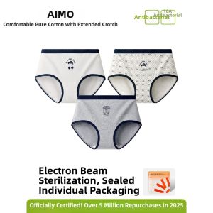 Aimo | Antibacterial Breathable Pure Cotton Panties for Teens