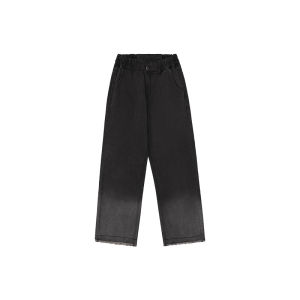BODYDREAM | Faded Layered Gradual Damage Raw Edge Mens Jeans Straight Leg