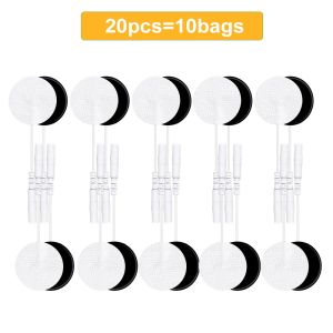 Reusable 3x3cm Electrode Pads for EMS Digital Massager Self-Adhesive Acupuncture Gel Pads with 2.0mm Plug Accessories Care Tools