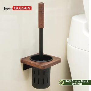 QIAOLESEN | Walnut Wood No-Blind-Spot Wall-Hanging Hole-Free Toilet Brush
