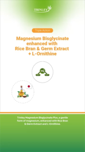 Trinley Magnesium Bisglycinate Plus 750mg (60 tablets) for Better Sleep Support and Stress Relief