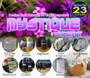New! MYSTIQUE Scent | Premium Quality Liquid Detergent DIY Kit| 13 Components| Up to 23  Liters Maximum  Yield | Longer shelf life of 18 months