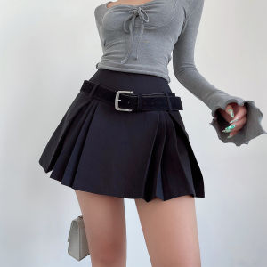 Váy Ngắn Xếp Ly Liviahome Pure Desire College Style Cho Nữ Thắt Lưng Cao Chống Ánh Sáng Dáng Chữ A Váy Ngắn Váy Ngắn