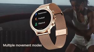 LIGE đồng hồ đeo tay nữ AMOLED Mới Đồng Hồ Thông Minh Thể Thao Chống Nước Mặt Số Tùy Chỉnh Tự Làm Gọi Bluetooth đồng hồ nữ sang chảnh + Hộp