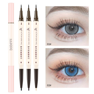 2 In 1 Brown Gel Eyeliner Pencil Ultra-slim Liquid Eye Liner Shadow Pen Smooth High Pigment Silkworm Gel Pen Lasting Eyes Makeup