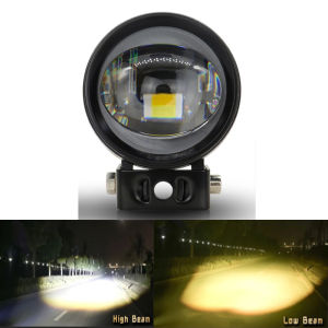 LED Lens Spotlight Motorcycle Headlight Driving Lamp Super Bright 1len Spotlight Motorcycle External Lamp Yellow White