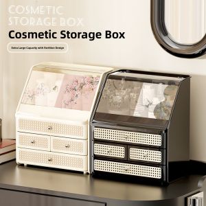 YINSHANG | Large Dustproof Cosmetic Storage Box for Makeup Table