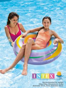INTEX Thickened Inflatable Swimming Ring for Adults Beach Pool Water Bubble Floating Life Jacket Sport Fitness Swimming Equipment