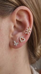 EVISPOL F136 G23 Titanium 18G Internal Threaded Lip Stud Earrings for Women Men Hypoallergenic Flat Back Tragus Helix Jewelry