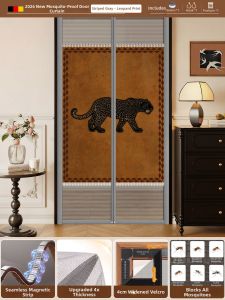 MiiOW | Privacy Enhanced Breathable Magnetic Mosquito Repellent Door Curtain