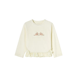 toz mama | Embroidered Lace Girl Long Sleeve T Shirt