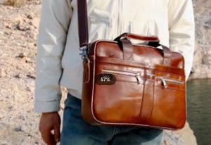 กระเป๋าเอกสารผู้ชาย BullCaptain กระเป๋าที่คุณภาพสูง ธุรกิจ กระเป๋าหนังสะพาย ไหล่ กระเป๋าถือ สตรี กระเป๋าแล็ปท็อป 14 นิ้ว