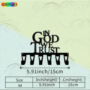CIFBUY Metal Wall Art Trust in God Key Holder Sturdy Iron Art Entryway Hallway Decor Hanging Gift