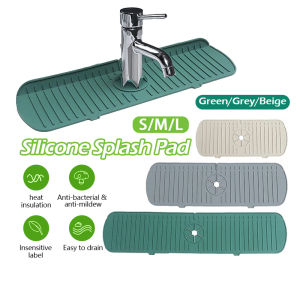 Faucet Splash-proof Silicone Pad Anti-slip Pad Sink Splash Guard Kitchen Bathroom Countertop Protect Mat Heat Resistant Pad