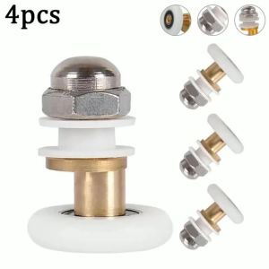 1/2/4PCS Premium Bathroom Nylon Cabinet Door Pulley Sliding Glass Door Pulley Copper Bearing Roller Hardware Accessories