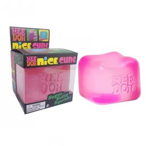 Schylling NeeDoh Nice Cube Sensory Squeeze Toy with Super Solid Squish Stress Relief Anxiety Sensory Toy 2.25" Cube Party Gifts