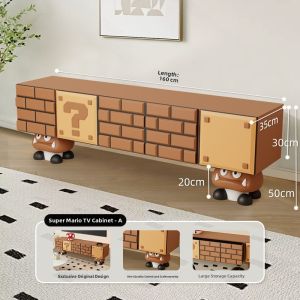RUIDEDAN | Large Cartoon TV Cabinet Storage Furniture