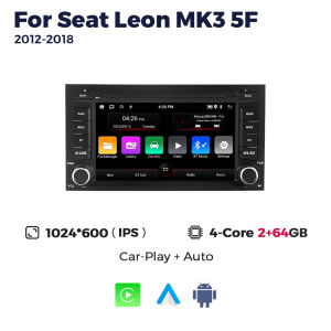  Android 15 2 Din For Seat Leon MK3 5F 2012-2018 Car Radio Stereo Multimedia Player GPS Wireless Carplay Android Auto RDS WIF