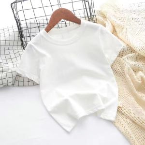 Áo Thun Cotton Tay Ngắn in Chữ Phong Cách Hàn Quốc Mùa Hè Cho Bé Trai Và Bé Gái Cỡ Lớn Thoải Mái Thoáng Khí