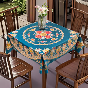 Tấm Trải Bàn Vuông Chống Thấm Nước Chống Dầu Chống Bỏng Tấm Trải Bàn Gia Đình Cổ Điển Tấm Trải Bàn Vuông Cao Cấp Mới Không Cần Giặt