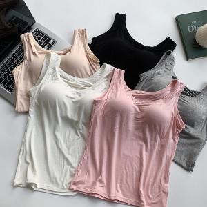 Áo Ba Lỗ Không Dây Đeo Vai Dành Cho Nữ Có Đệm Ngực Áo Tập Yoga Mỏng Cỡ Lớn Không Cần Mặc Đồ Lót Quần Lót Một Mảnh Không Để Lại Dấu Vết