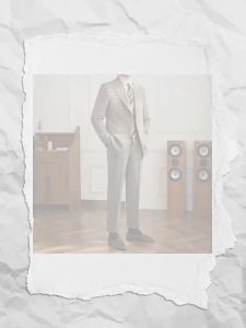 Retro Houndstooth Bespoke Style Double Breasted Suit