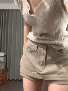 Slimming Vintage Washed Skirt Pants