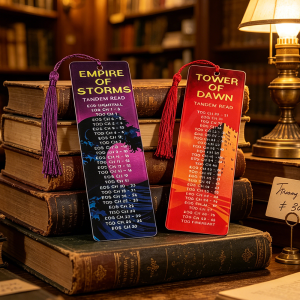 Throne of Glass Tandem Read Bookmark Set Empire of Storms & Tower of Dawn Reading Guide Acrylic Page Marker for SJM Fans