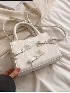 LX Bloom2025 Spring New Womens Casual Versatile Pure Color Luxury Daily Handbag Fashionable Square Shape Soft Handle Bag