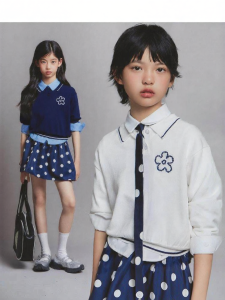 LOVESASAKIDS | Girls Soft Icy Silk Embroidery-style Polo Shirt