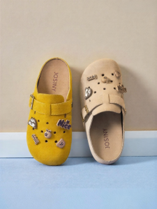 Josiny | Leather Soft Bottom Thick Sole Slip-On Mule Shoes