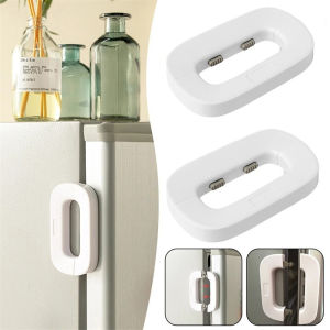 ล็อคตู้นิรภัยติดสำหรับตู้เด็กแบบมีกาวในตัวสำหรับลิ้นชักประตูตู้เย็นมัลติฟังก์ชั่ตู้เย็นล็อกความปลอดภัยของเด็กอุปกรณ์เสริมที่บ้านสำหรับเด็ก