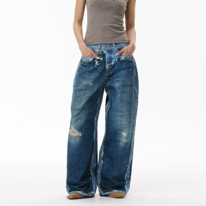 WLNEXT | Retro 3D Direct Spray Denim Jeans