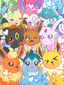 Bandai | Cute Anime Pokémon Eeveelutions Oil Painting By Numbers Wall Decor for Living Room Bedroom Home Decor Gift No Frame