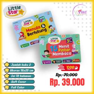 Buku Anak - Little Star 15 Menit Pintar Membaca - Berhitung - Bahasa Inggris