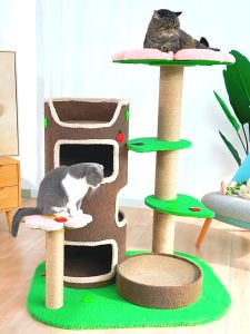 Miao Fairy Series Good Quality Adorable Fun Flower Cat Tree Modern Tower Playground (3 Sizes)