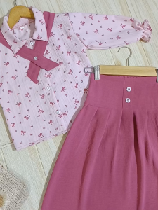 Oneset Anak Perempuan Terbaru Usia 1-11 Tahun Bahan Crinkle Motif Ratu