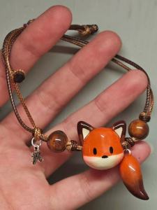 Cute Little Fox Bracelet Womens Elegant Creative Healing High Aesthetic Handmade Woven Fabric Bracelet Fashion Jewelry