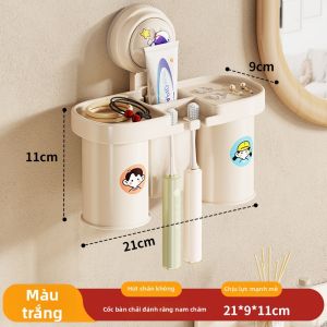 evesigar | Kệ Treo Tường Đựng Đồ Chải Răng và Cốc