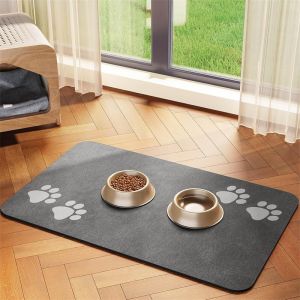 Heavy Duty Pet Feeding Mat 40x60/50x80cm Large Absorbent Non Slip Backing For Messy Eaters Easy Wipe Clean Cat Dog Waterproof​