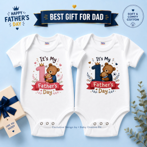 Father’s Day Baby Onesie Soft Cotton Newborn Romper Gift for Baby Boy Girl