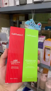 [TEM PHỤ + VAT] Kem chống nắng Hàn Quốc cho da dầu Cell Fusion C Advanced Clear Sunscreen 100 SPF50+ PA++++ 50ml (XANH)