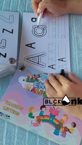 Flash card and tracing Alphabets and numbers Customize name tracing A5 size for Kindergarten Children early learnings