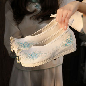 JIFANPAUL | Cotton-padded Heel-raising Embroidered Shoes
