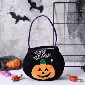 1pc Cartoon Printed Halloween Candy Packaging Bags For Holiday Party Party Gift Shopping Bags Handheld Non-woven Bags 2027